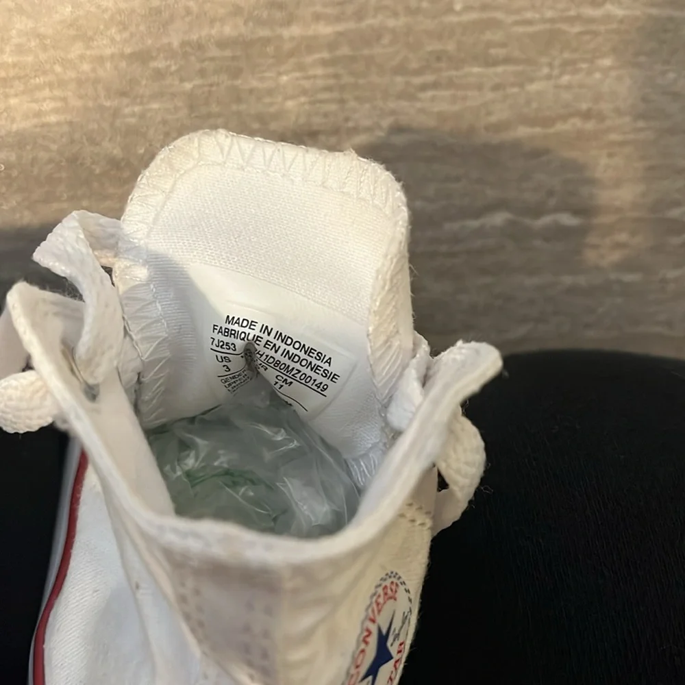 Converse Infant All Star White Hi Top Chuck Taylor